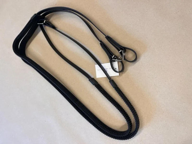 O.Shepherd Synthetic Rubber Grip Reins Black